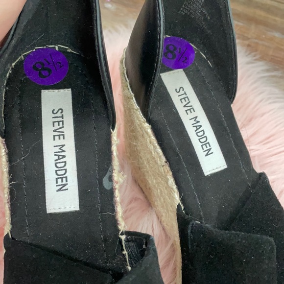 Black Steve Madden Espadrille Wedge - Picture 3 of 3